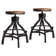 Cassiah Swivel Adjustable Height Counter Stool with Metal Frame