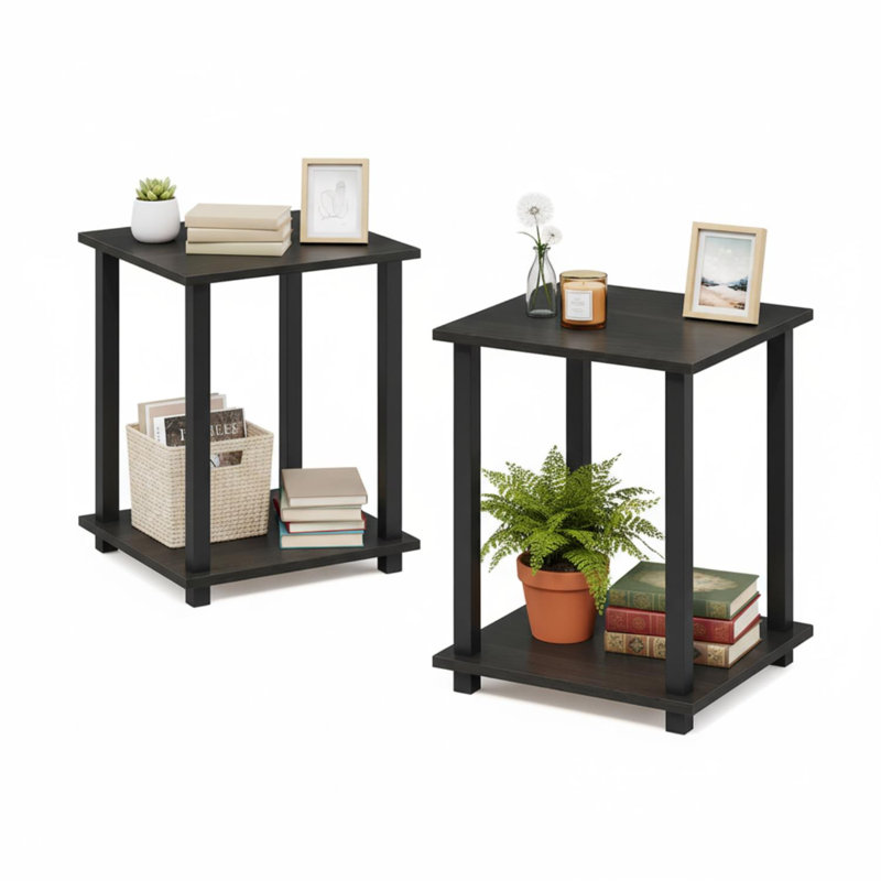 Luder 7-Cube Reversible Open Shelf Amber Pine Cube Organizer Living Room Storage Modern