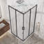 Porte de douche d'angle coulissante en verre trempé transparent