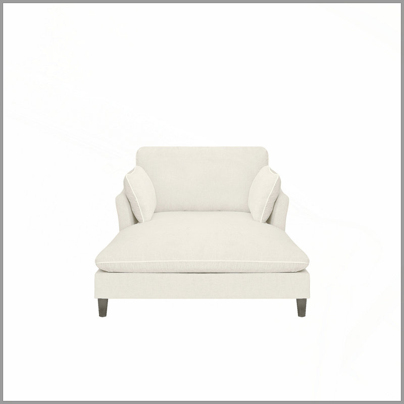 Canapé-lit 51,2 po Modern, Beige Chenille