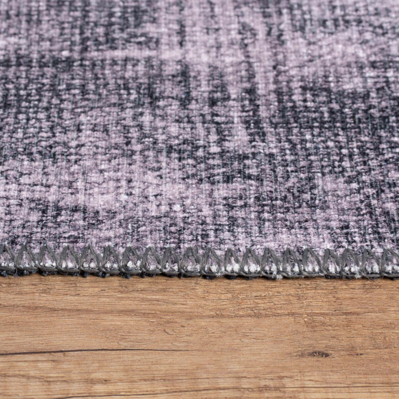 Luxueux tapis lavable à la machine, 100% polyester, 7,5 x 10,8 pieds | Hauteur des poils: 0,2 po, 1850 g / m² | Dessus en polyester recyclé, facile d'entretien, parfait pour le salon et la chambre à coucher, conception douce et durable