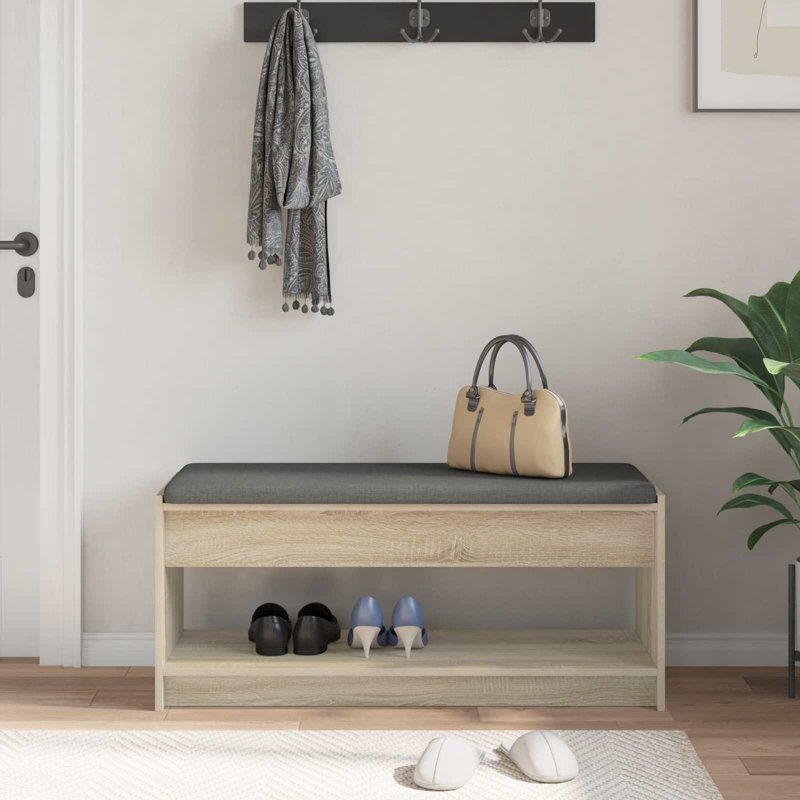 Storage Bench, Sonoma Oak, 45cm H x 103cm W x 38cm D