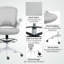 Vinsetto Drafting Chair with Arms for Standing Desk, Black-399744317