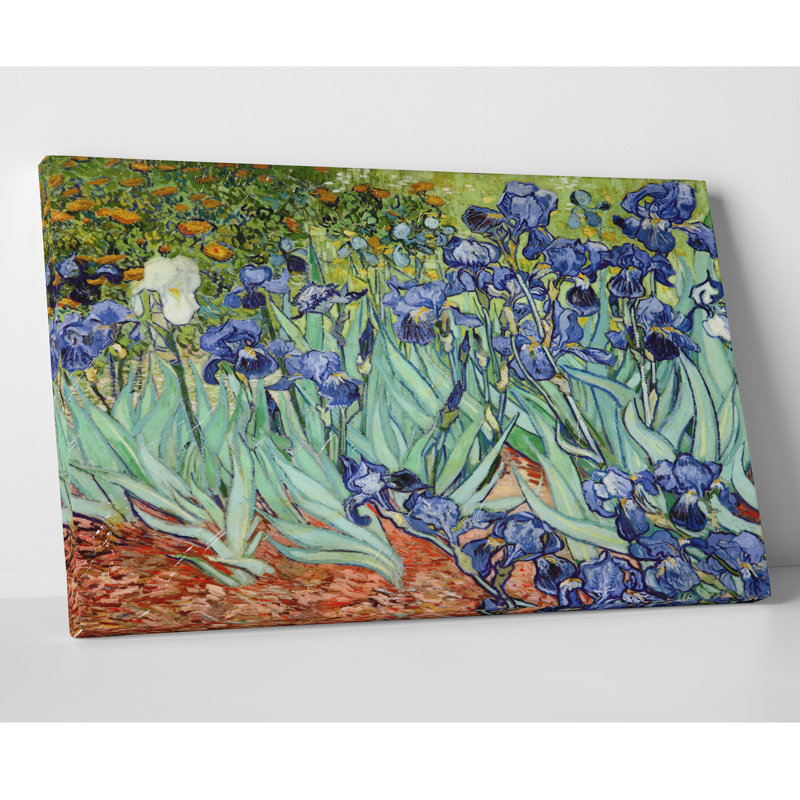 « Iris » par Vincent Van Gogh - reproduction sur toile tendue, H 16 po x l 20 po x P 1,5 po