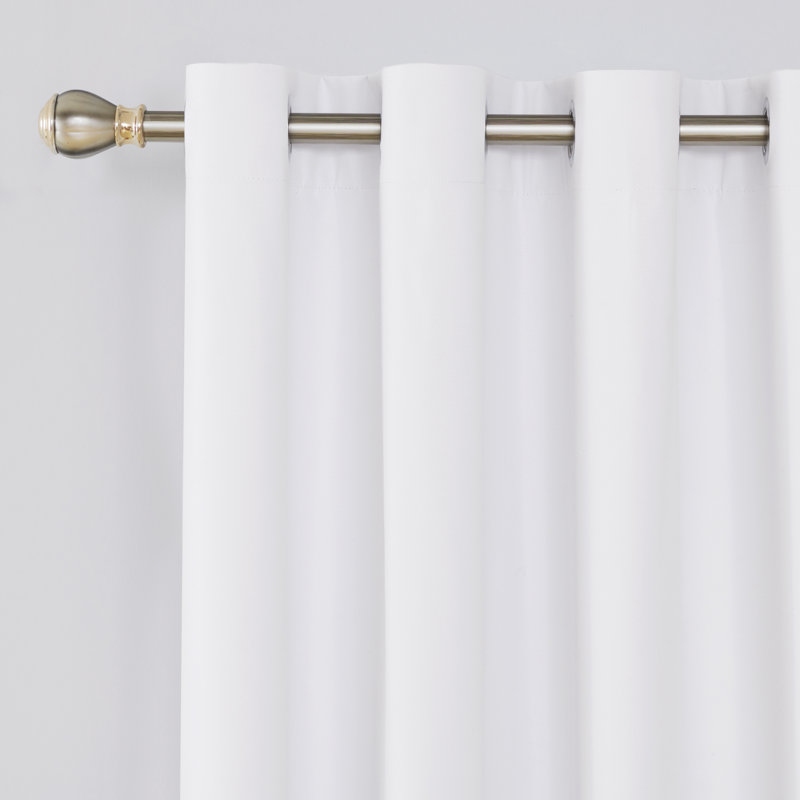 Onella Blackout Curtain Pair, White, 52'' W x 45'' L