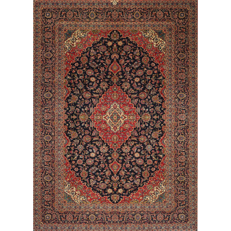 Brun oriental Emily-Jane/noir/Tapis décoratif grise, Rectangle 7 pi x 9 pi