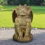 Statues de jardin | 16,1 po Gargouille gothique | Décor intérieur de jardin extérieur | Jaune moutarde | Ciment béton