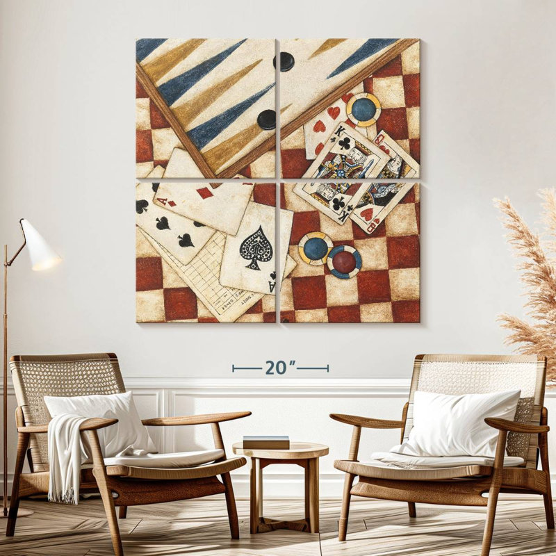 Senne poker rétro, H 57 po x l 57 po