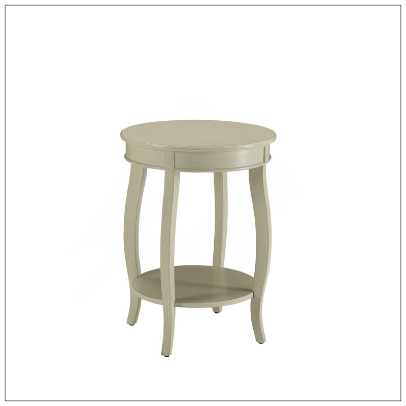 Table d'appoint Aberta, Blanc antique