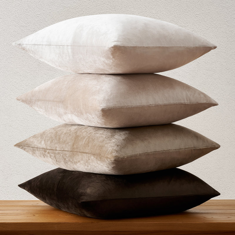Ensemble de 4 housses de coussin en velours de luxe, housse décorative douce pour canapé-lit, salon, canapé, chambre à coucher