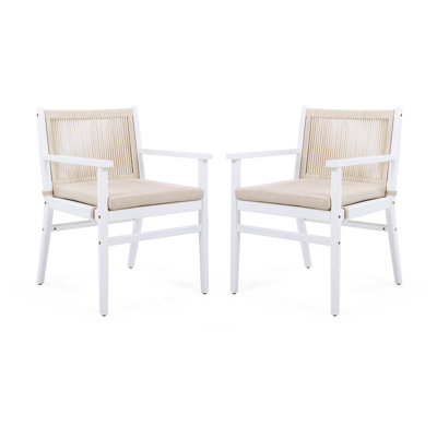 Ensemble de 2 chaises de salle à manger d'extérieur