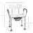 3-In-1 Shower Chair With Back And Arms, Height Adjustable Bedside Commode, Raised Toilet Seat With Non-Slip Rubber Foot Pad For Seniors, Disabled, White