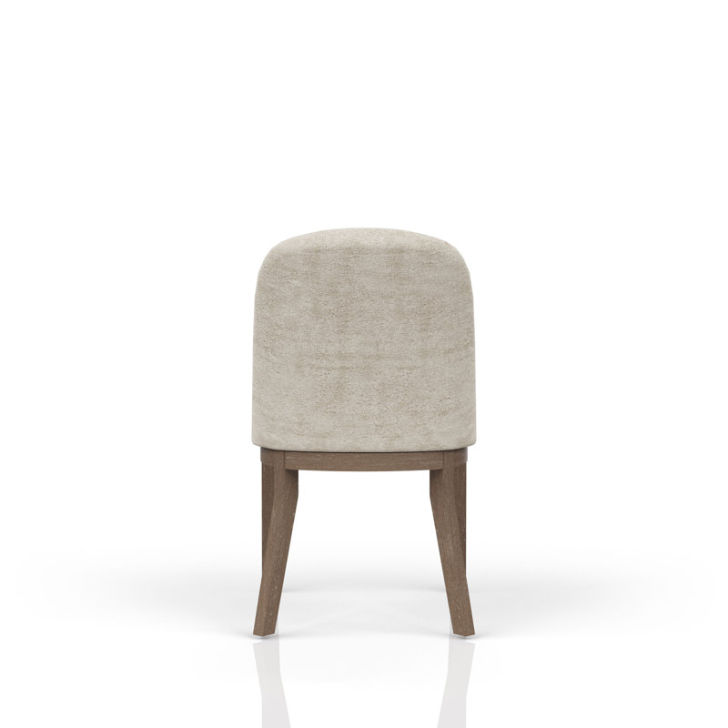 Ensemble de 2 chaises rembourrées cacao et ivoire