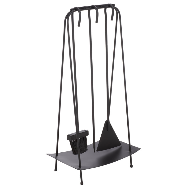 Ensemble d'outils de foyer en métal Winsted, Black
