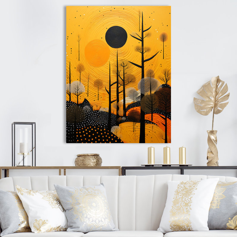 Impression sur toile Native Safran and Ebony Heritage I, Toile tendue, H 20 po x l 12 po x P 1 po