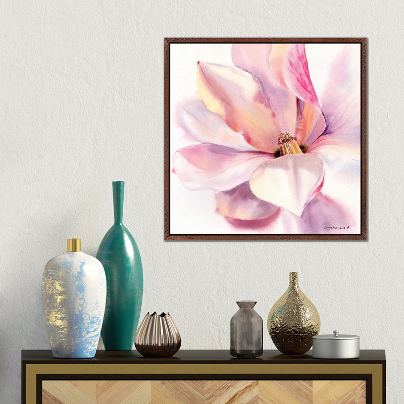 Magnolia Flower by HomelikeArt - Gallery-Wrapped Canvas Giclée on Canvas, Classic Wood Floater Framed