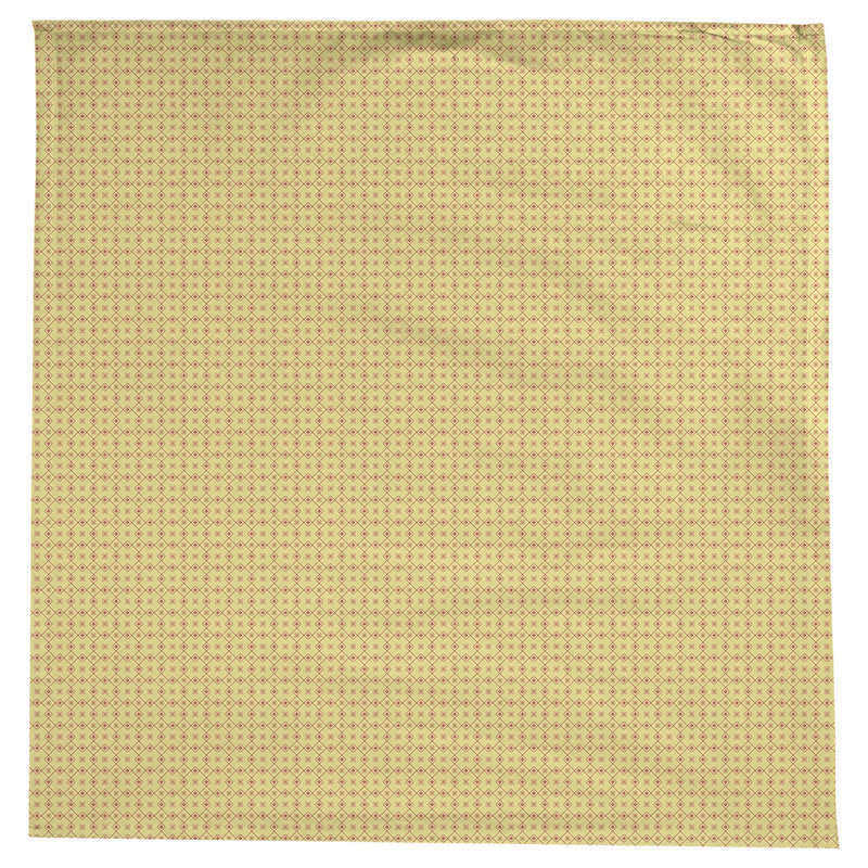 Avicia Geometric 100% Cotton Square Tablecloth, Yellow/Red