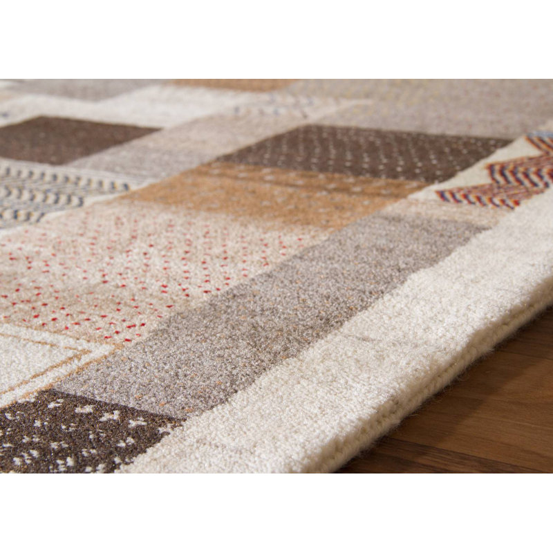 Nommern Wool Hand Woven Area Rug, Rectangle 140 x 200cm