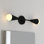 Luminaire à 2 lumières 18 po Zurich Large applique murale moderne et contemporaine avec abat-jour conique en métal, à intensité variable, compatible avec un luminaire de meuble-lavabo, barre de bain à fixation verticale ou horizontale