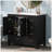 36" Black Bathroom Vanity with Ceramic Sink Combo