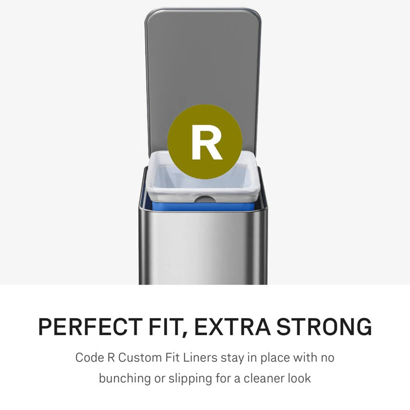Simplehuman 9 Liter/2.5 Gallon Slim Step Can, Brushed Stainless Steel