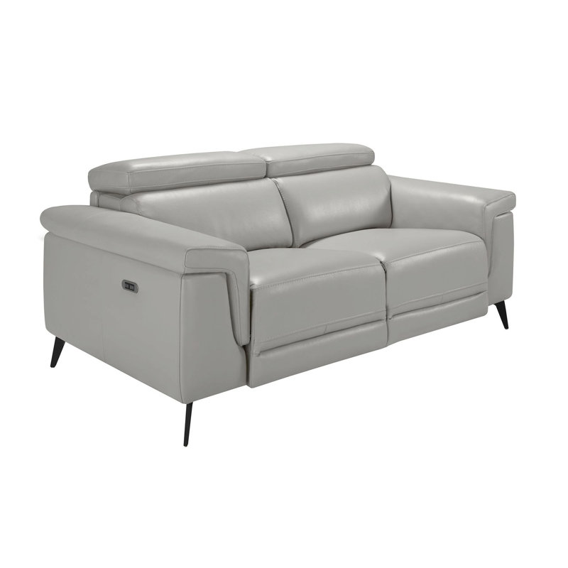 seater leather relax sofa, 103cm H x 170cm W x 99cm D, 2, Grey