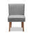 Frederickson Alvis Mid-Century Modern Grey Velvet Upholstered And Walnut Brown Finished Wood Dining Chair-507361762