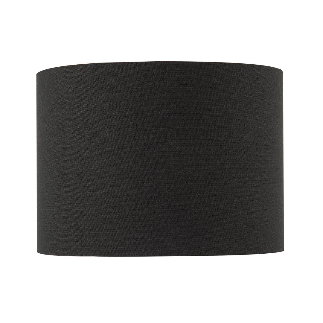 18cm H Fabric Drum Lamp Shade ( No Direct Attachment Method ) in Black