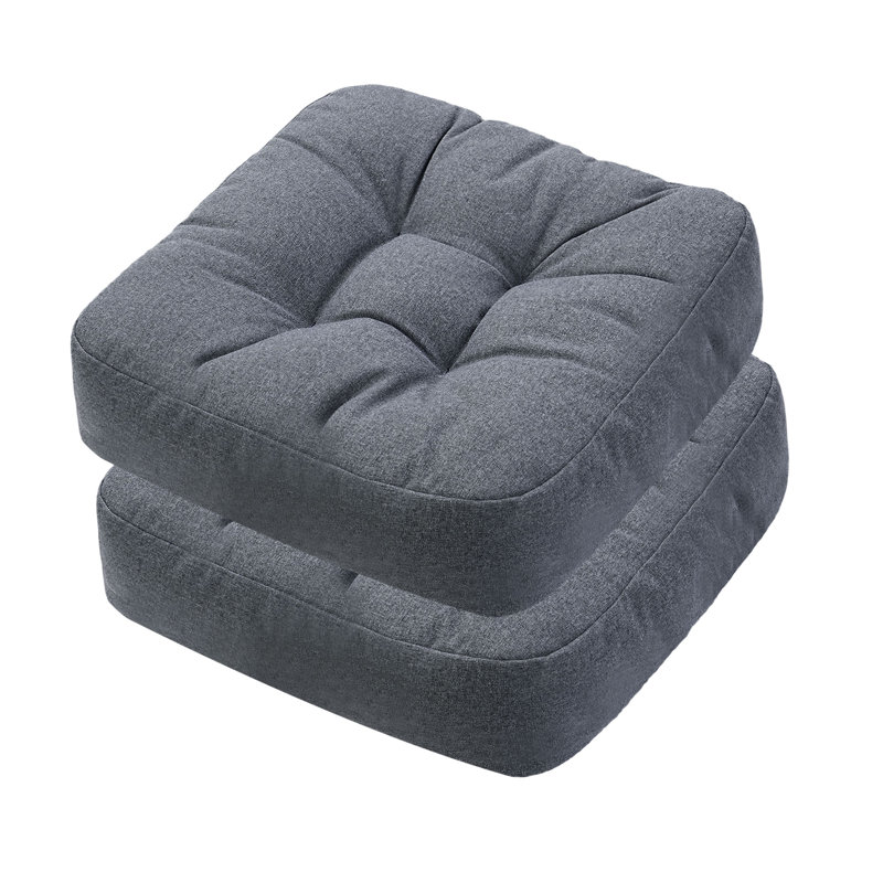 16.5-inch  Dining Chair Cushion, Dark Gray Polyester Blend