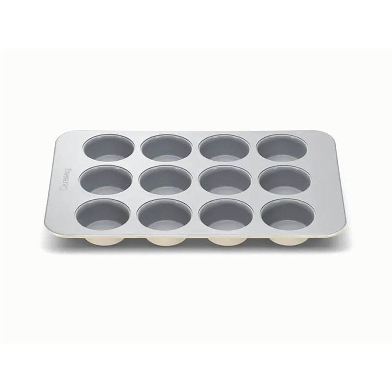 Caraway 12 Cup Nonstick Ceramic Muffin Pan, Cream, Cream