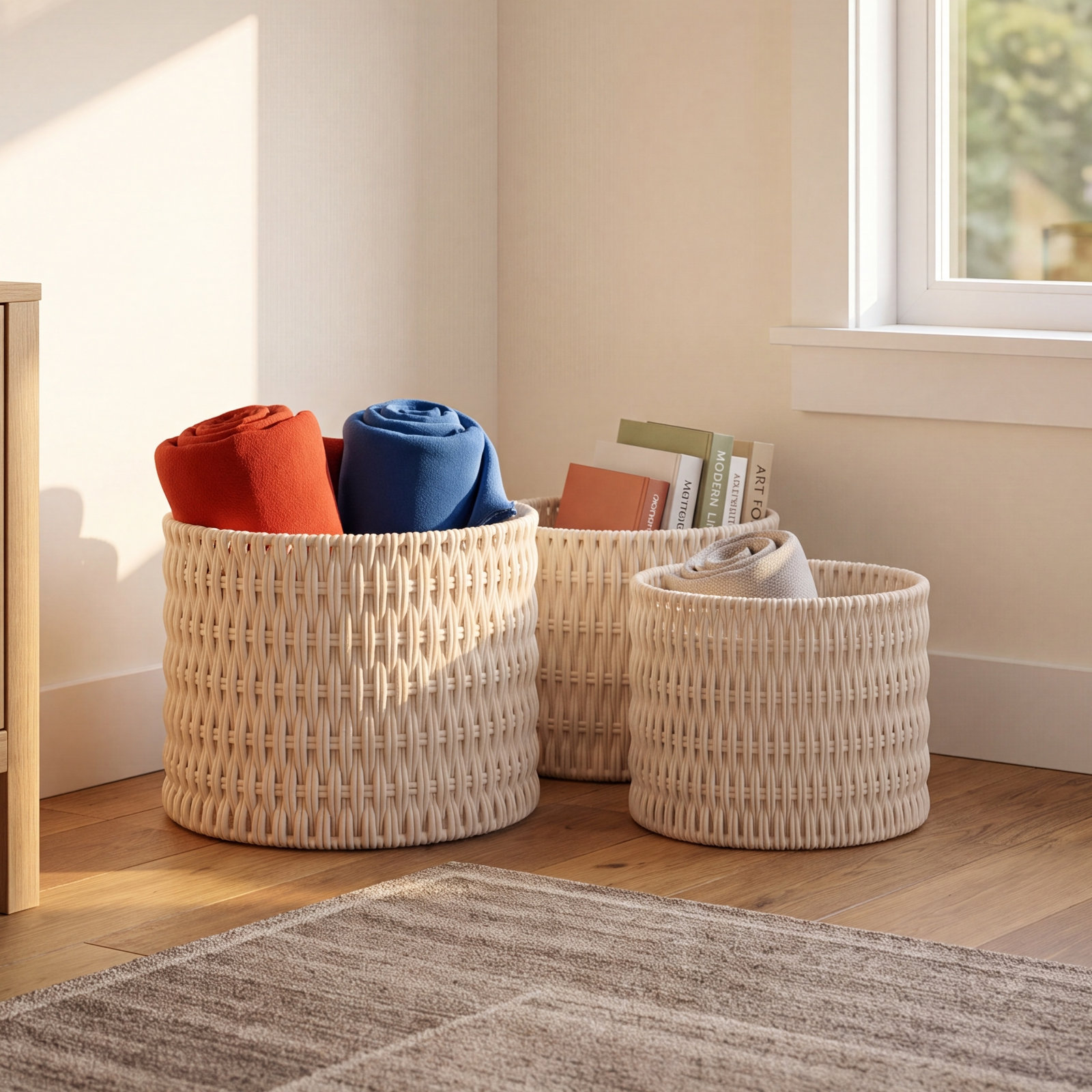 Handwoven Rattan Decorative Basket