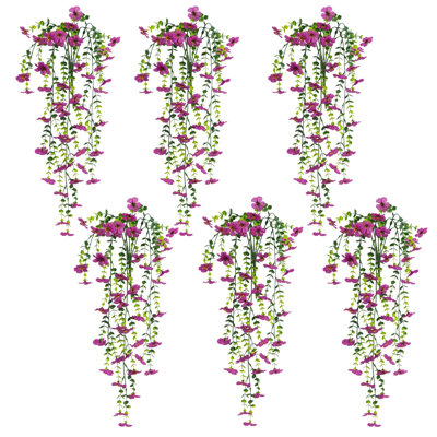 30 po Plante suspendue marguerite artificielle résistante aux rayons UV (intérieur / extérieur) - ensemble de 6