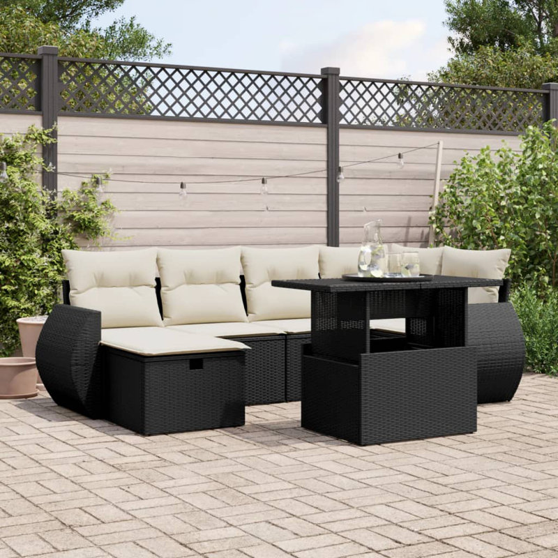 Vidaxl Garden Sofa Set Black