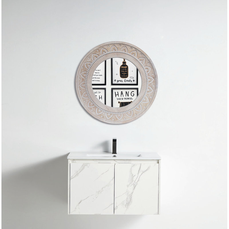 Aleishia Solid And Engineered Wood Flat Wall Mirror