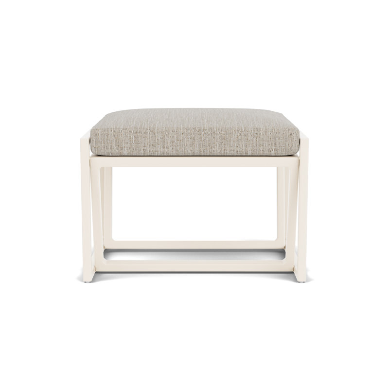 Summit Outdoor Ottoman, Ivory, Friendly Flax
