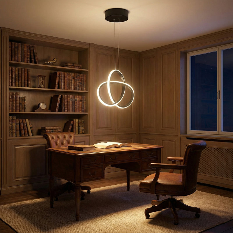 Lustre contemporain DEL Infinity, Encre