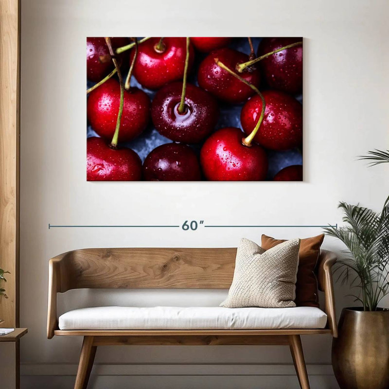Cerises rouges mûres Yarlin, H 30 po x l 45 po