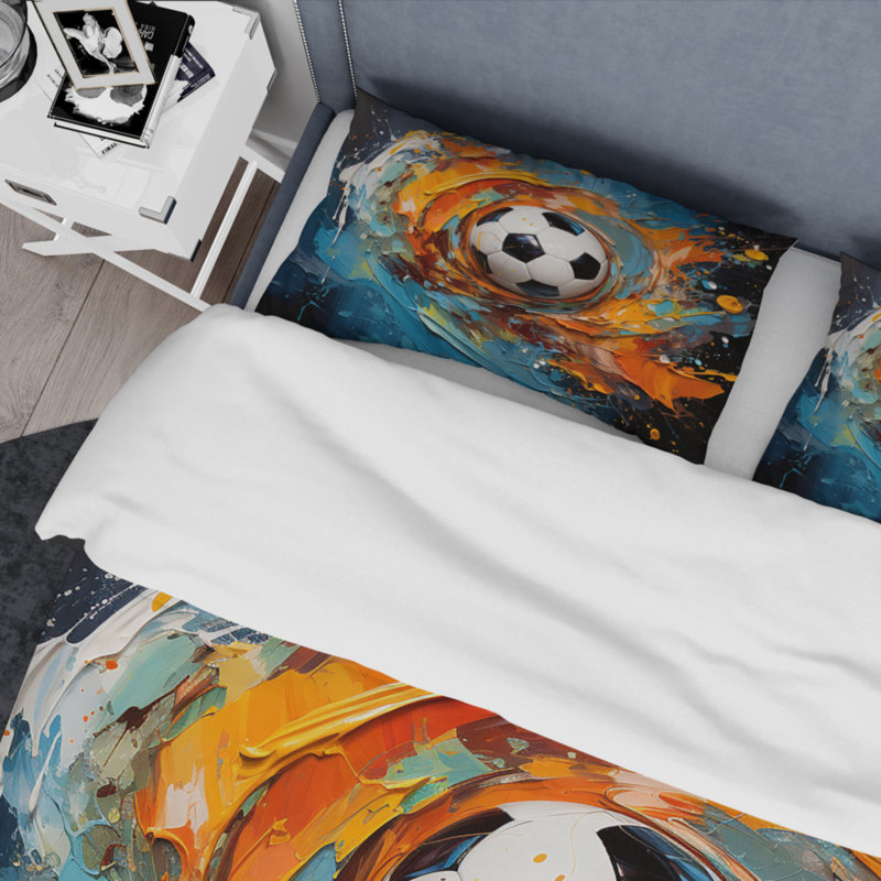 Ensemble de housse de couette Soccer Ball Kaleidoscope I BeddingMicrofiber / Polyester