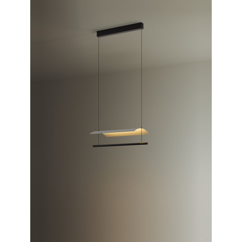 Lámina 45, 202.5" H x 23.1" W x 11.8" D, White Gray, 18 W