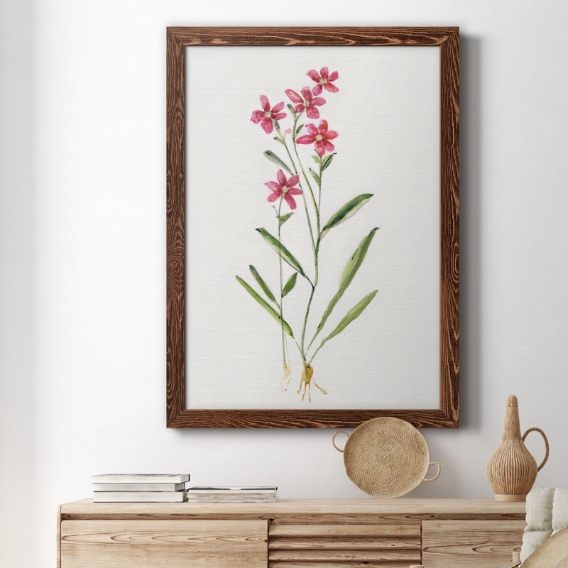 Toile encadrée délicate rose II - de qualité supérieure - prête à être accrochée, Érable, H 24 po x l 18 po x P 1,5 po