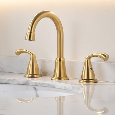 Widespread 2-handle Bathroom Faucet with Drain Assembly