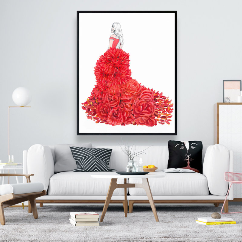 «Flower Dress» sur toile, H 60 po x l 48 po