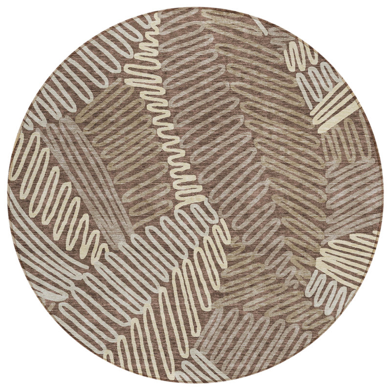 Tapis intérieur / extérieur Maliana, Rond 8 pi