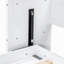 Lit escamotable simple TG avec bureau, lumière à DEL et station de charge USB, blanc