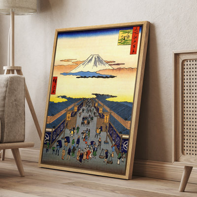 «Ukiyo-E Suruga Street from The Series One H cent» par Utagawa Hiroshige, images rétro de style asiatique japonais, impression numérique sur toile, impression numérique sur toile