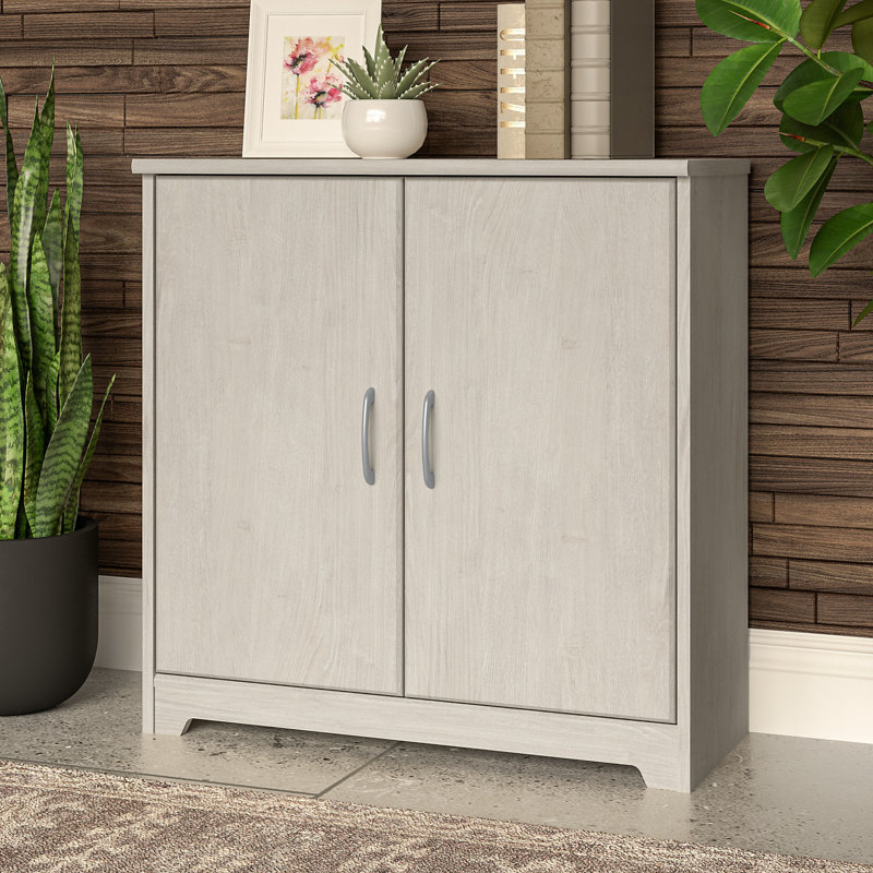 Armoire de rangement à 2 portes H 30 po Huckins, Chêne blanc lin