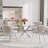 47in Glass Top Pedestal Dining Set-688816904-688816907-687024210