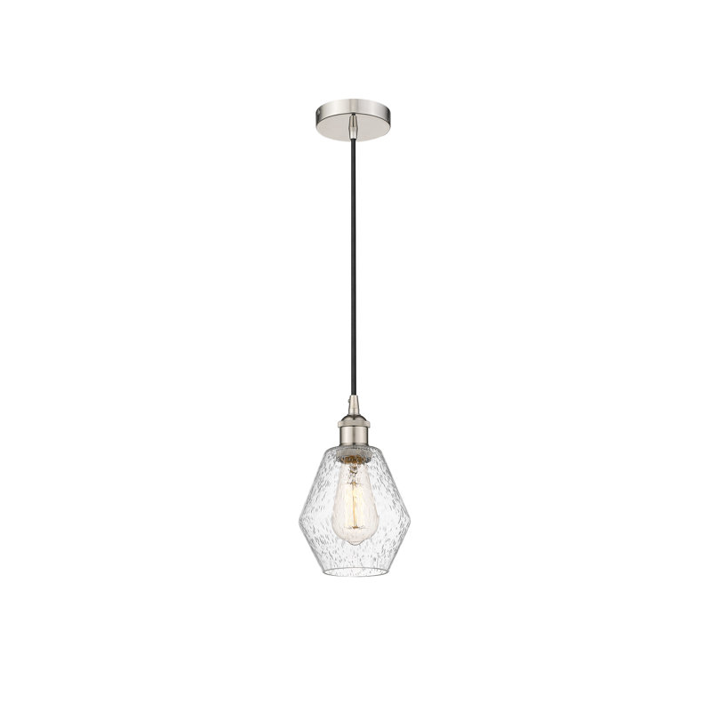 Luminaire suspendu conique à 1 lumière Gabbie, Nickel poli