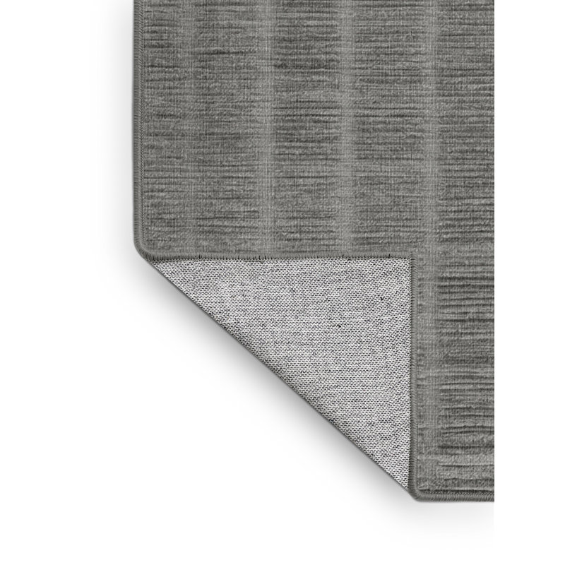 Tapis gris uni lavable à la machine, Rectangulaire 3 pi x 5 pi