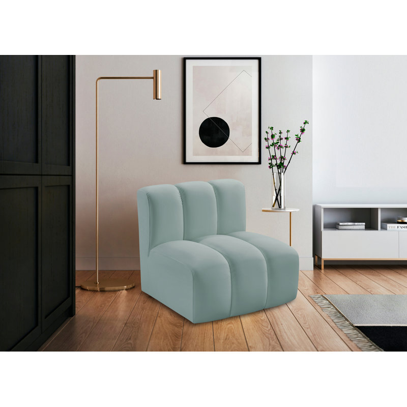 Chaise d'appoint en cuir végétalien Hurbert, Cuir végétalien menthe